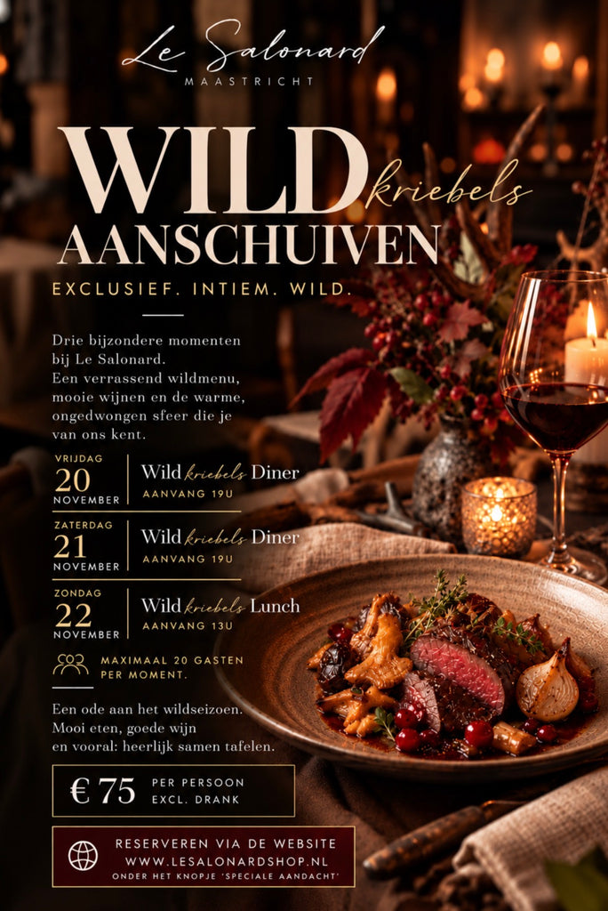 Uniek! Wildkriebels Aanschuiven 20, 21 & 22 November