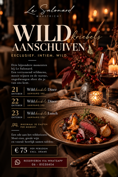 Uniek! Wildkriebels Aanschuiven